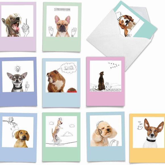 The Best Card Company Dog & Doodles 10 Blank Cards - Picture 4 of 6